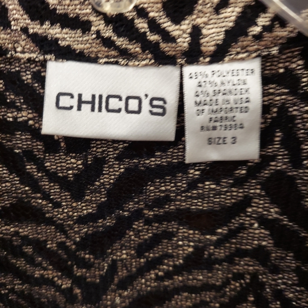 Chico's Zebra Patterned Knit Top